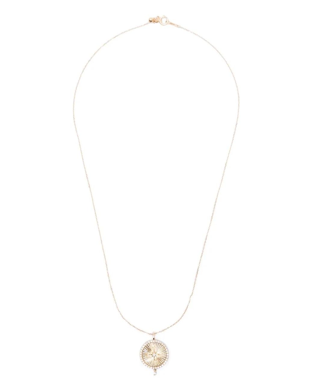 PERSÉE White 18Ct Compass Diamond Necklace