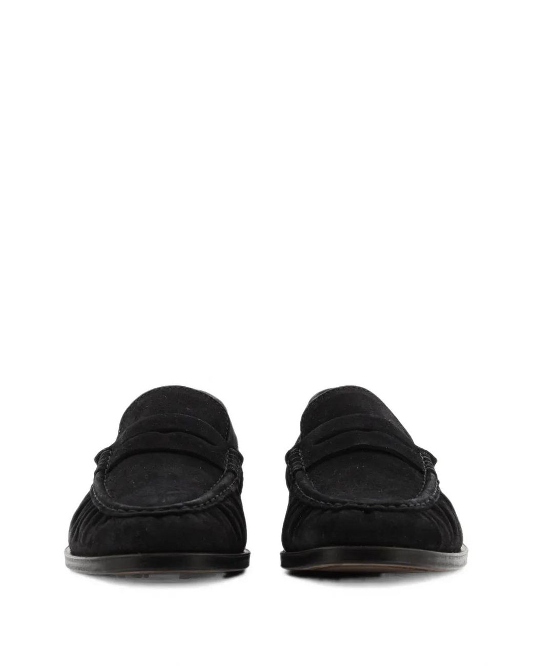 POSA Black Penny Suede Loafers for men