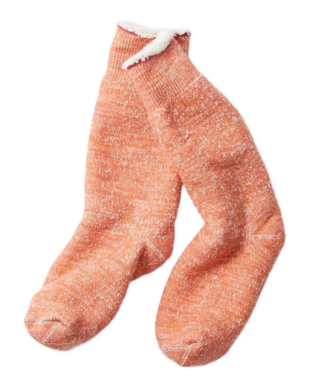 RoToTo Orange Chaussettes À Design Superposé