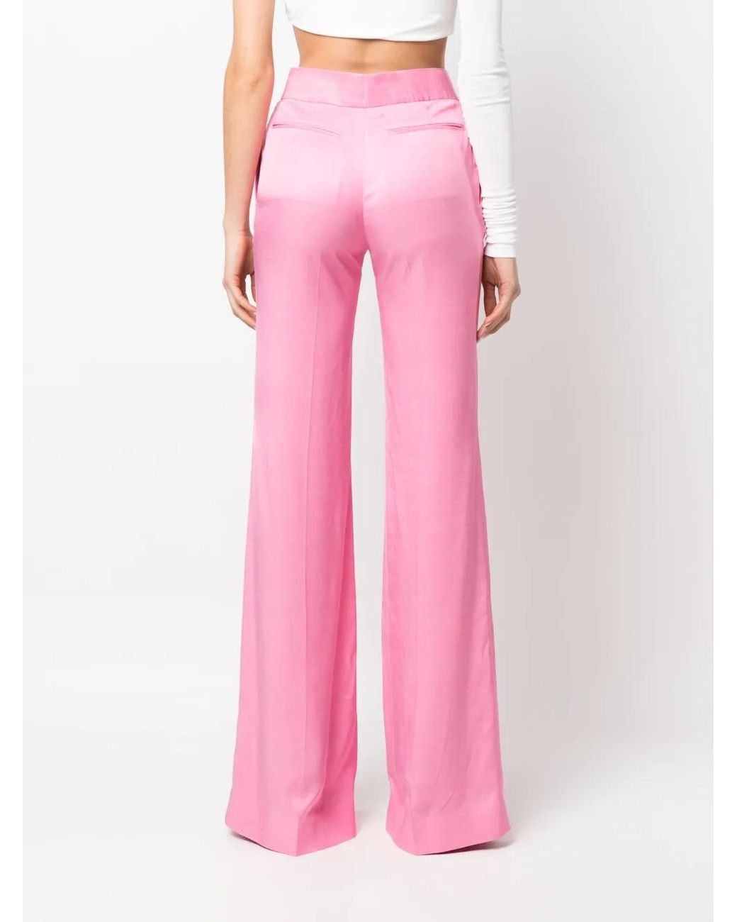 Tom Ford Pink High Waisted Wide Leg Pants
