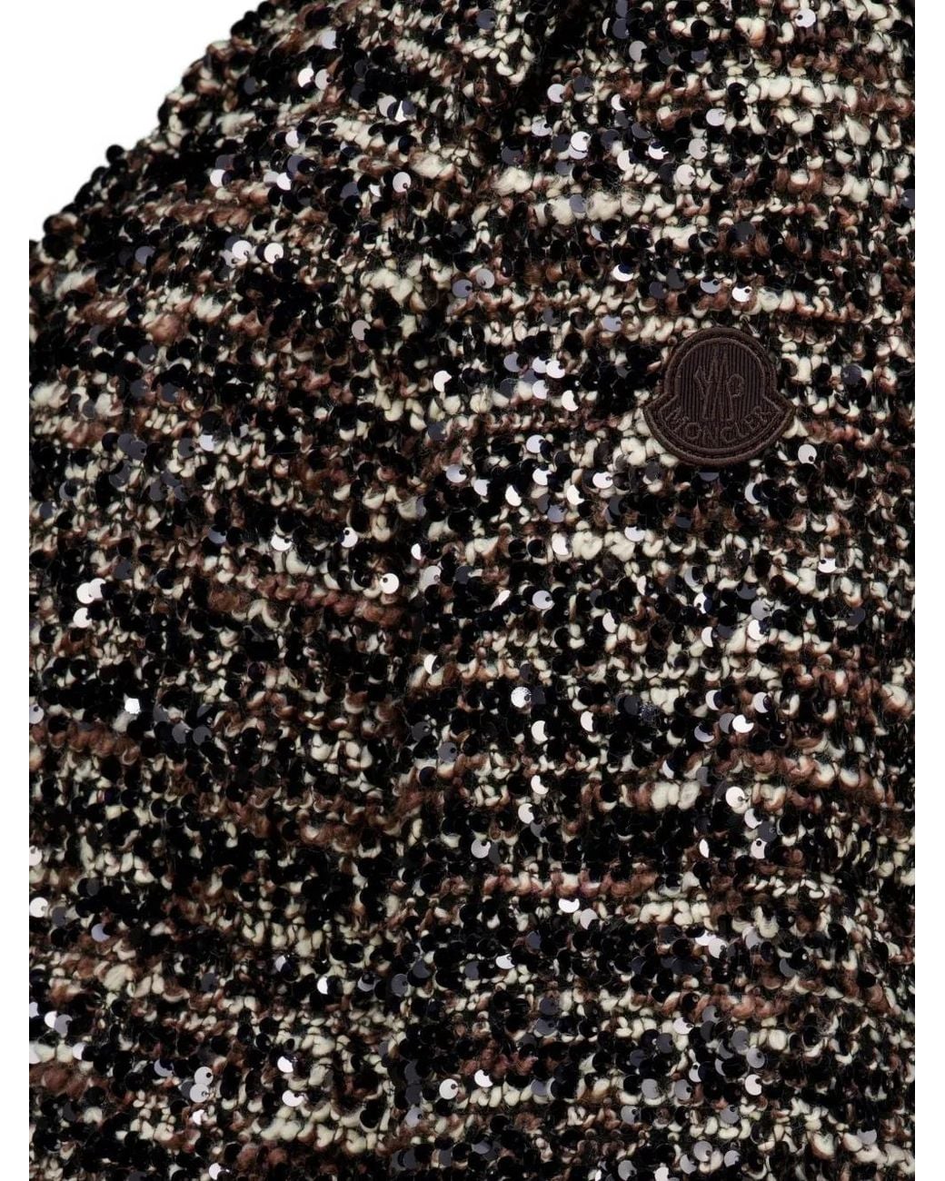 Moncler Black Poetique 2-In-1 Short Sequin Down Jacket