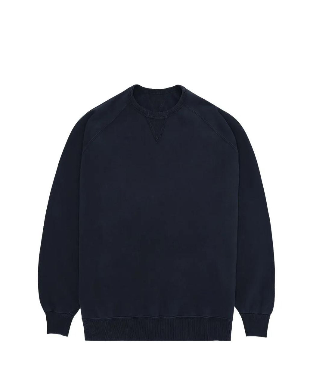 Fortela Blue Raglan-Sleeve Crew-Neck Sweatshirt for men