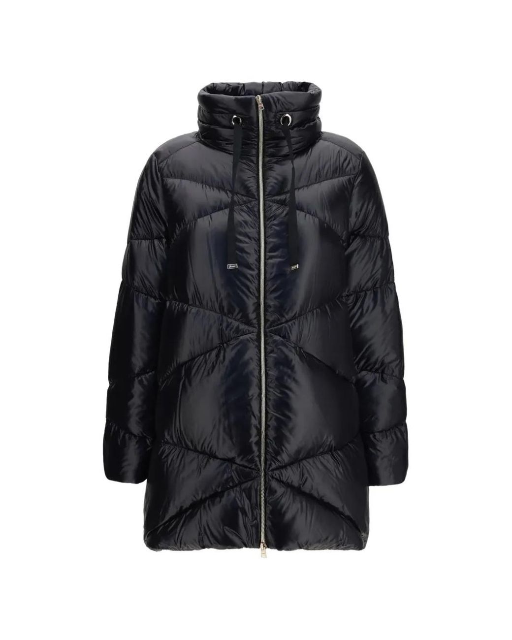 Herno Blue Quilted Drawstring Down Jacket