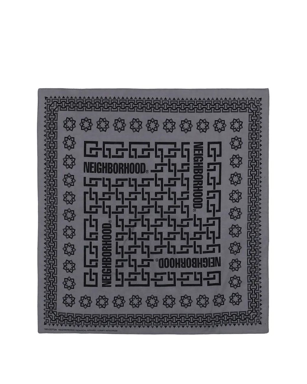 Neighborhood Geometric-Pattern Cotton Bandana in Gray for Men | Lyst