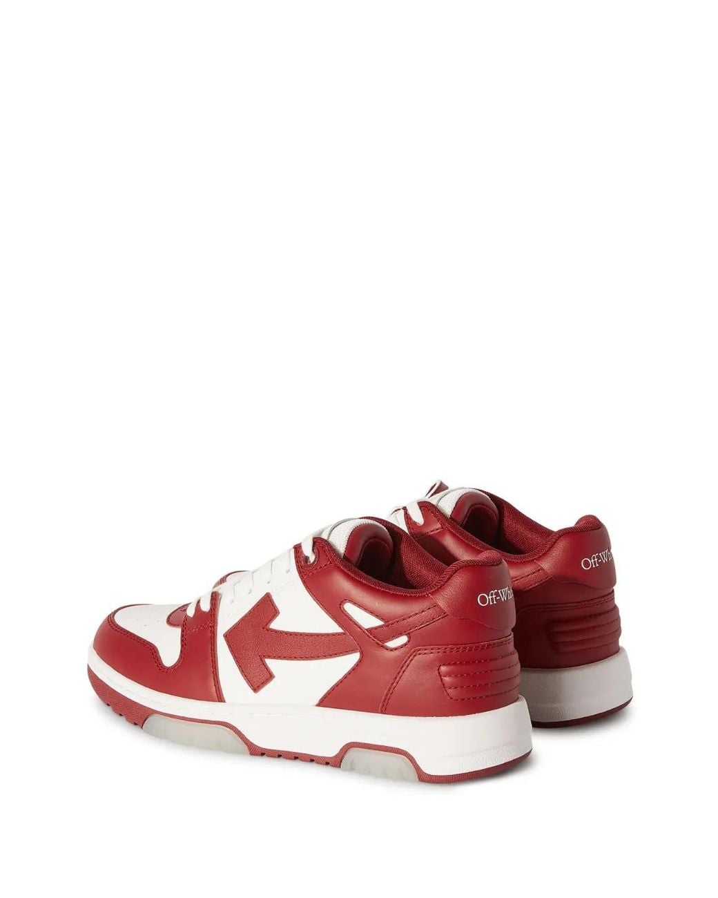 Off-White c/o Virgil Abloh Red Out Of Office "Ooo" Low-Top Sneakers