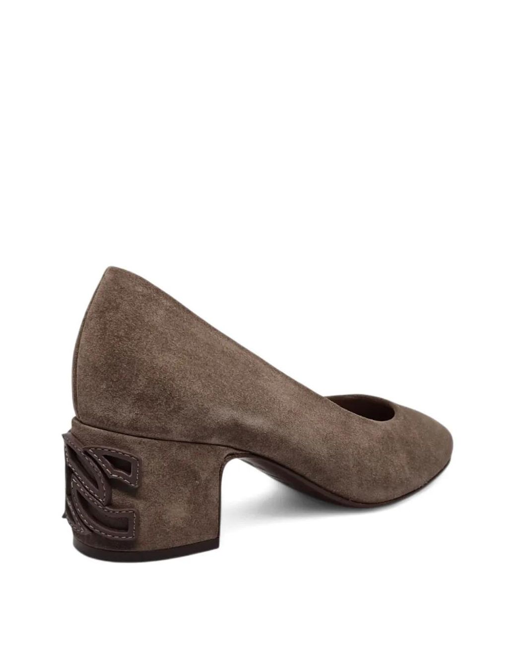 Casadei Brown Cutout Block-Heel Pumps