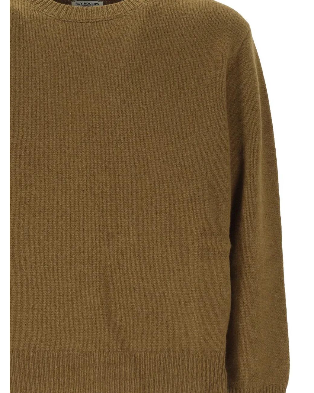 Roy Rogers Green Crew-Neck Wool Sweater for men
