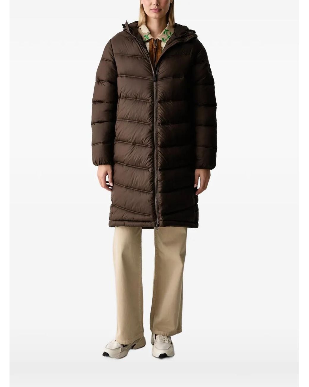 Napapijri Black Ega Hooded Oversized Coat