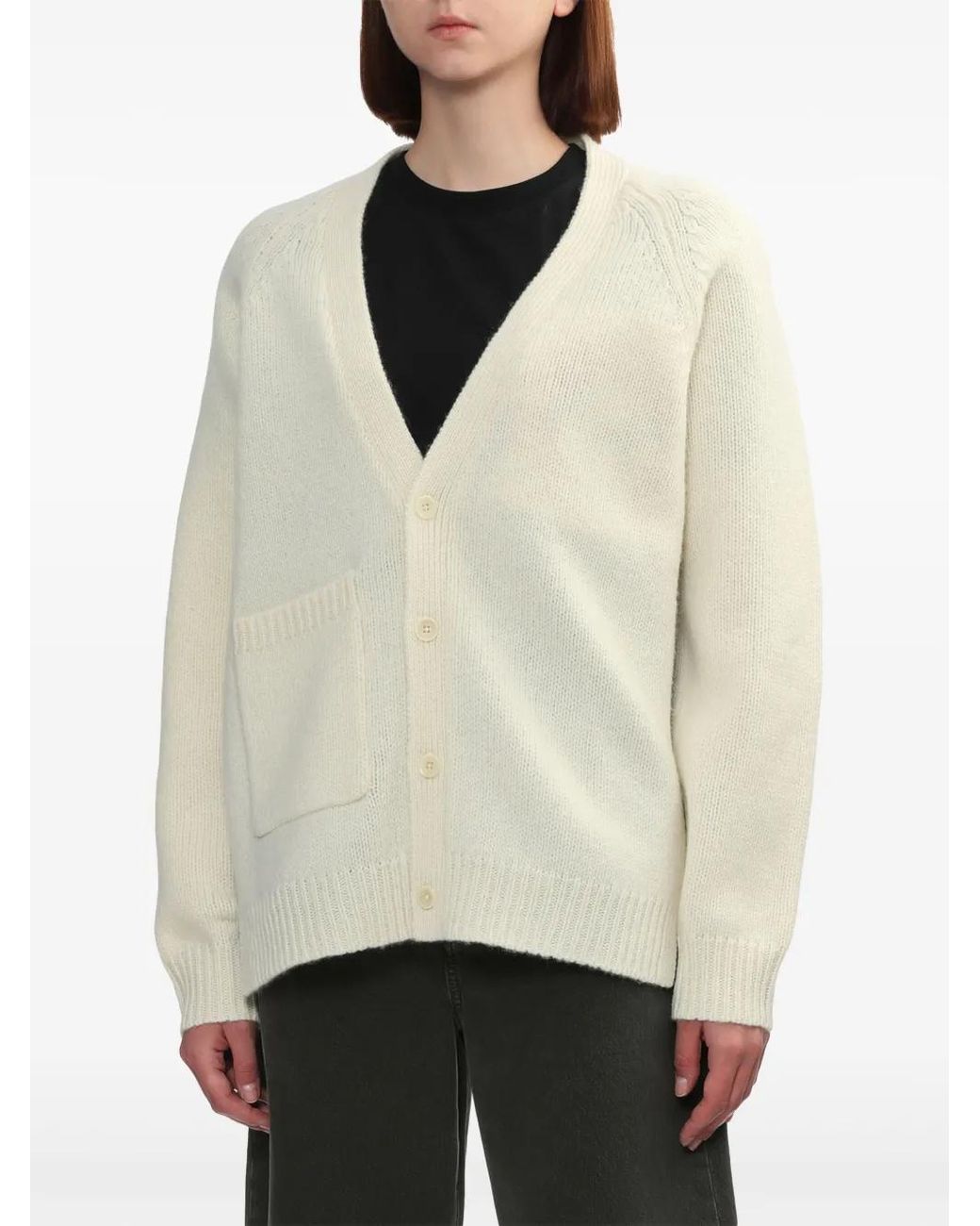 Tibi White Wool Cardigan