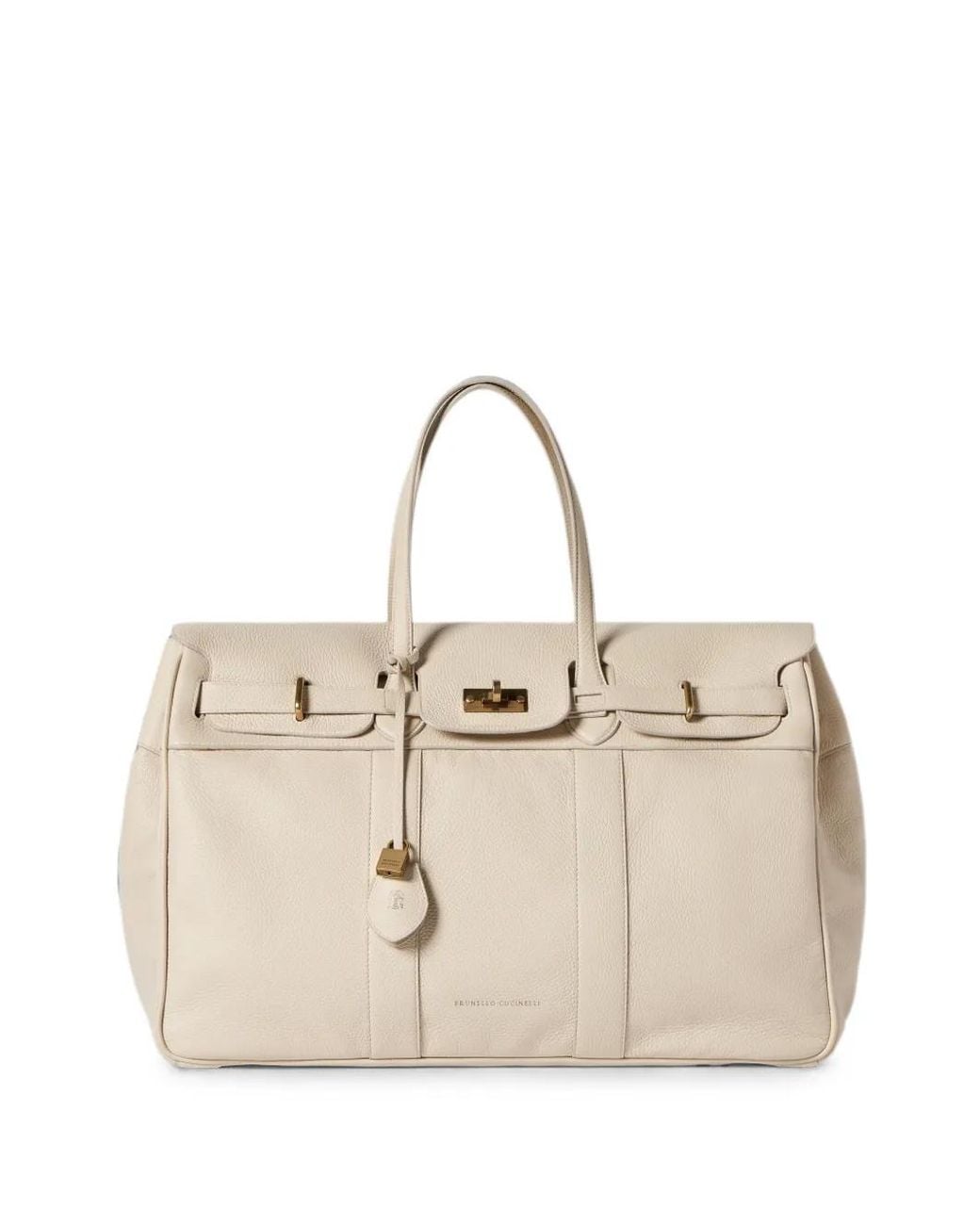 Brunello Cucinelli Natural Sac De Voyage Explorer En Peau De Cerf