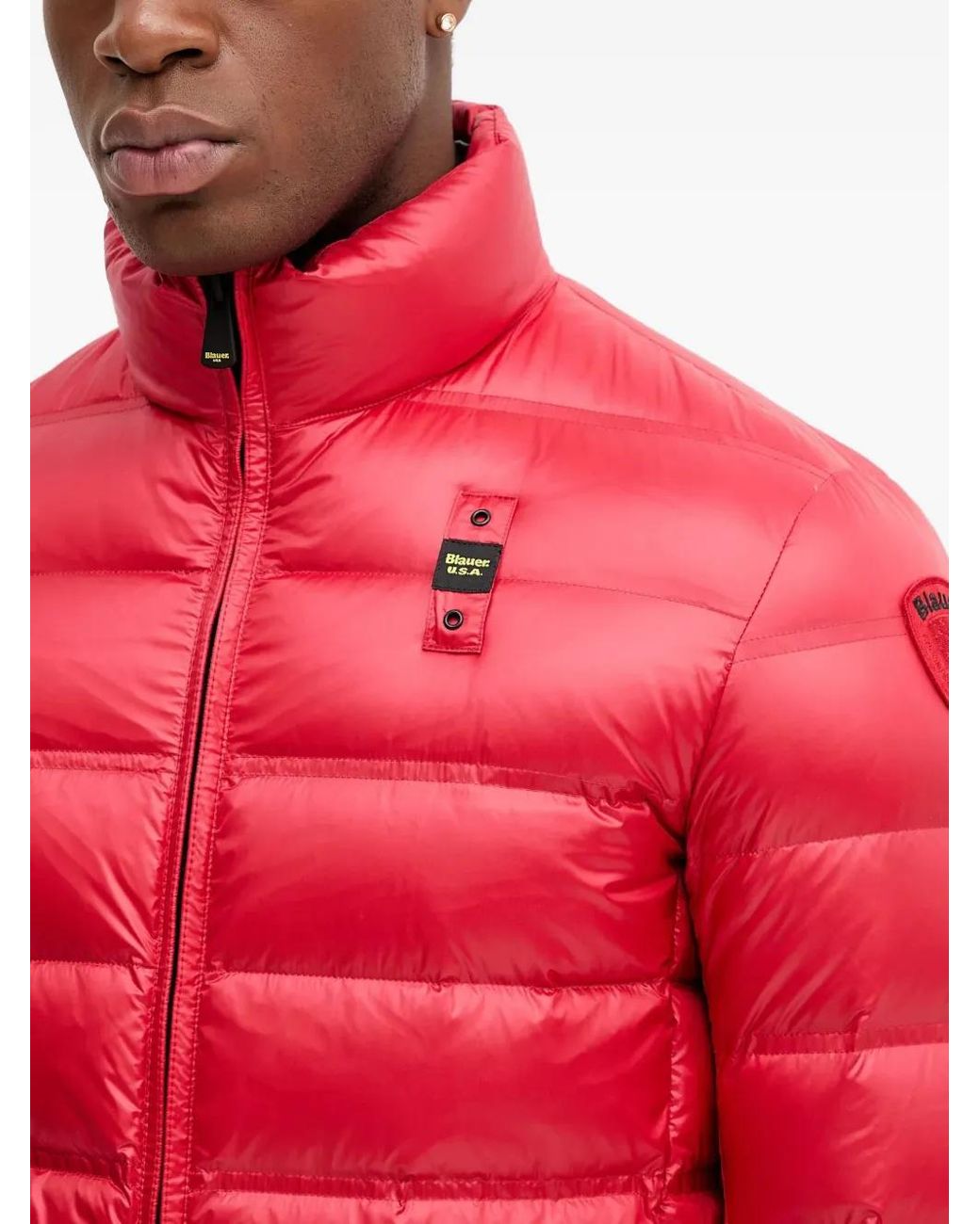 Blauer Jacke Mit Reißverschluss in Red für Herren