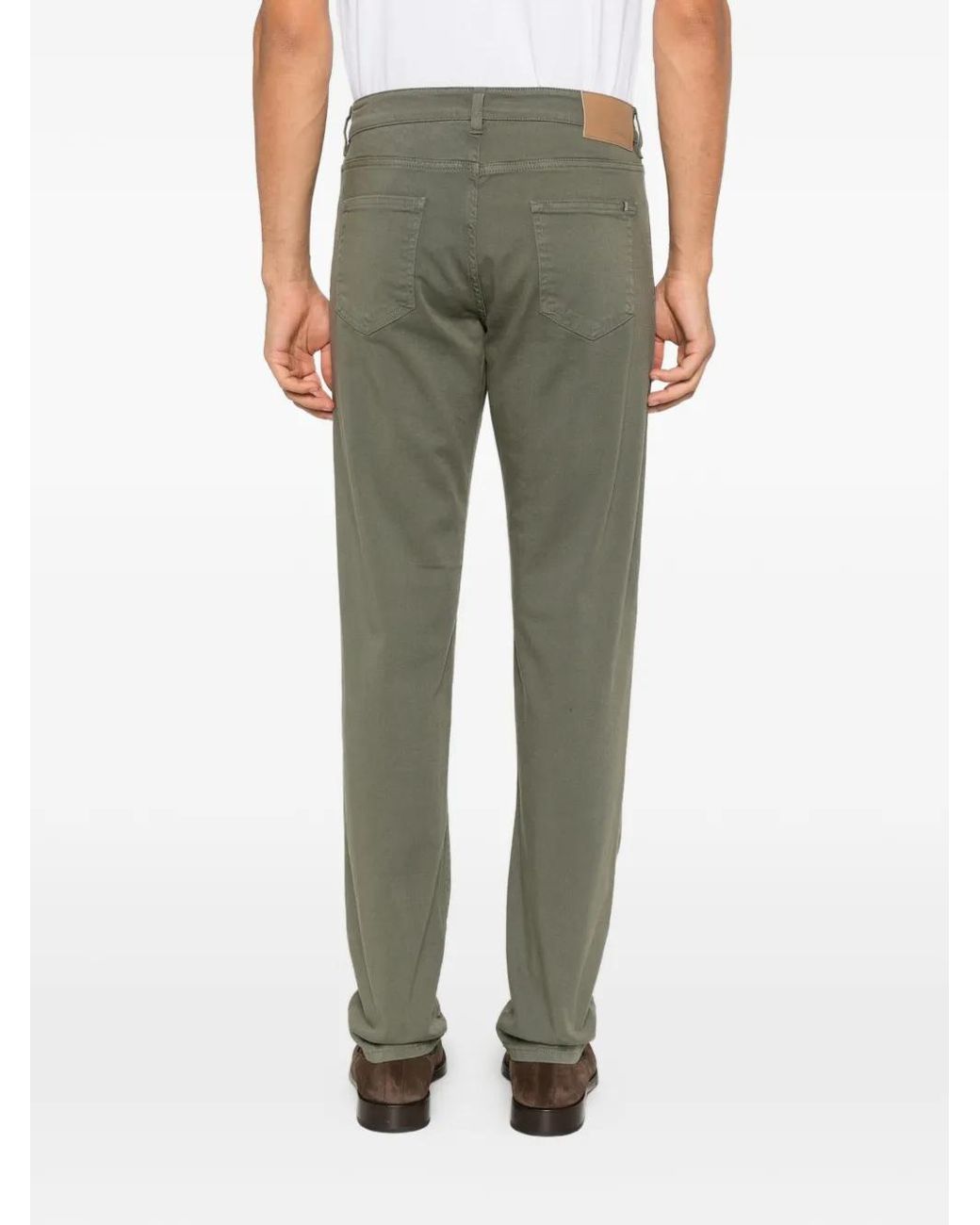 Canali Gray Straight-Leg Five-Pocket Jeans for men