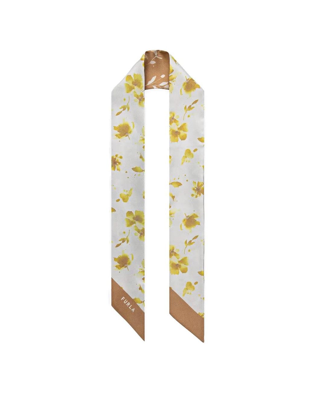 Furla Metallic Metropolis Floral-Print Silk Bandeau