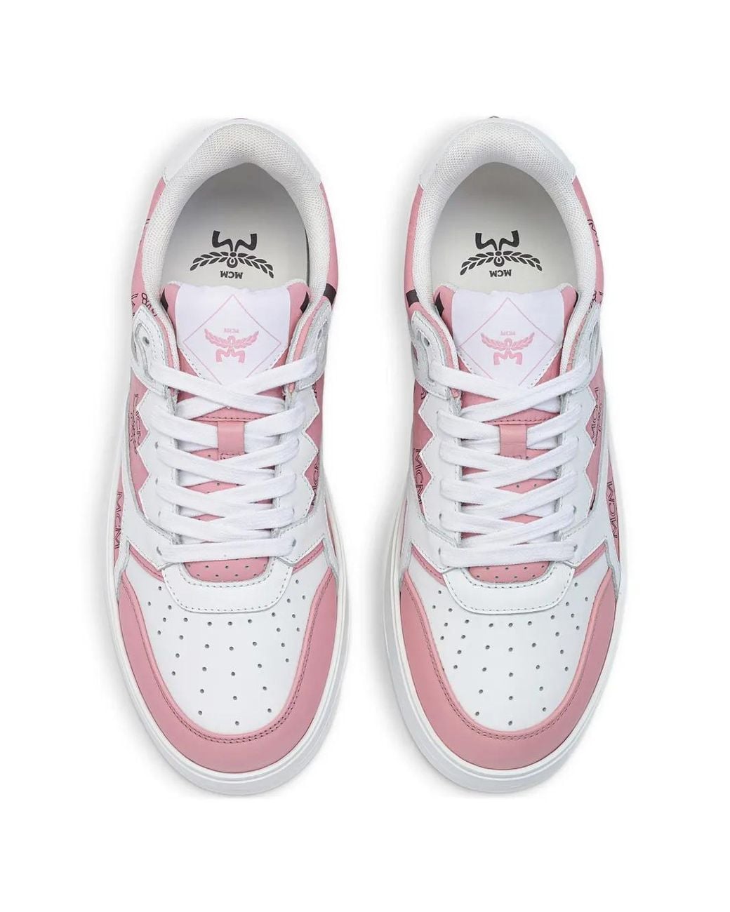 MCM Pink Neo Terrain Visetos Sneakers