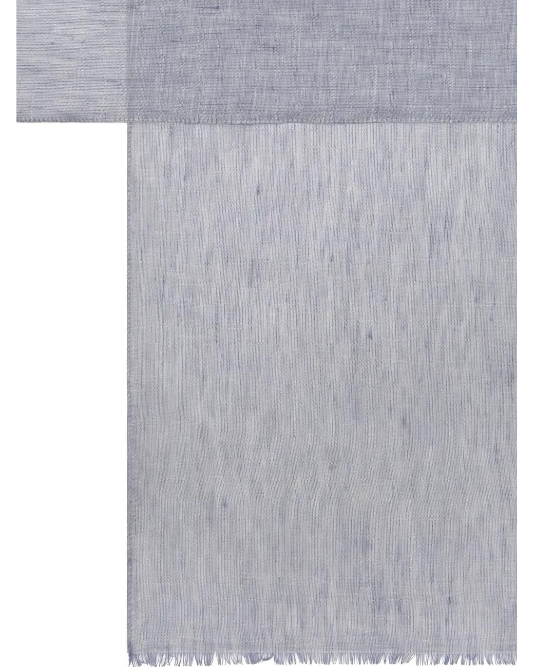 Lottusse Blue Gandria Logo-Patch Linen Scarf for men