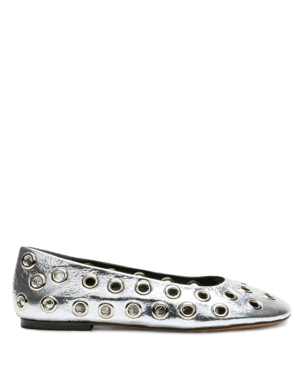 Proenza Schouler White Glove Grommet Ballerina Shoes