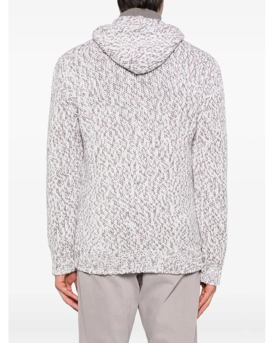 Eleventy Gray Zip-Up Hoodie for men
