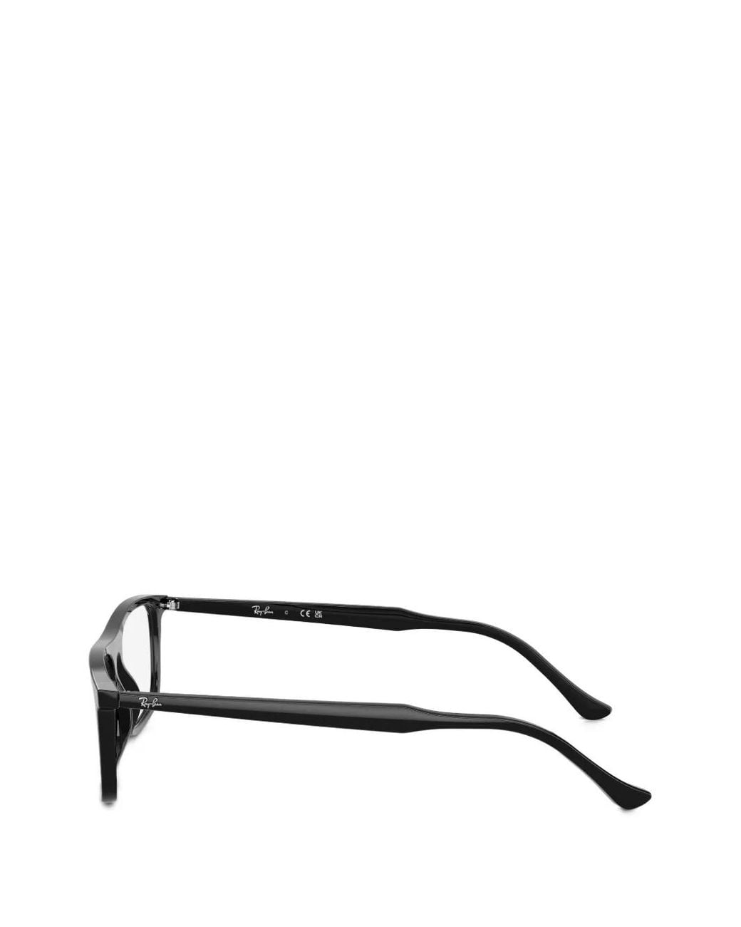 Ray-Ban Black Rectangle-Frame Glasses