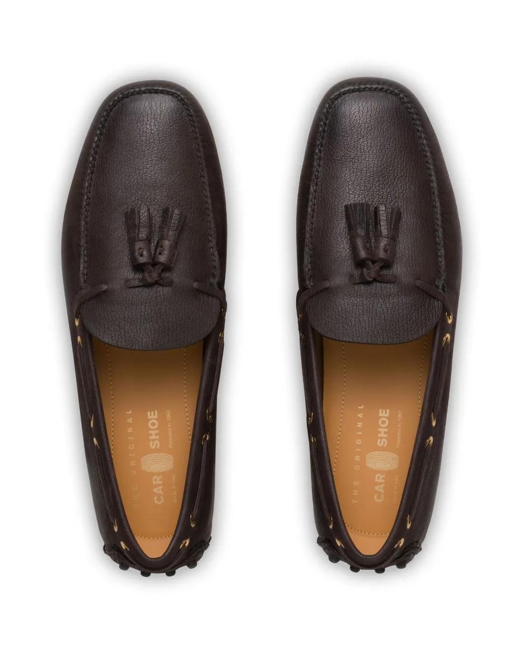 Car Shoe Brown Tassel Leather Driving Shoes for men