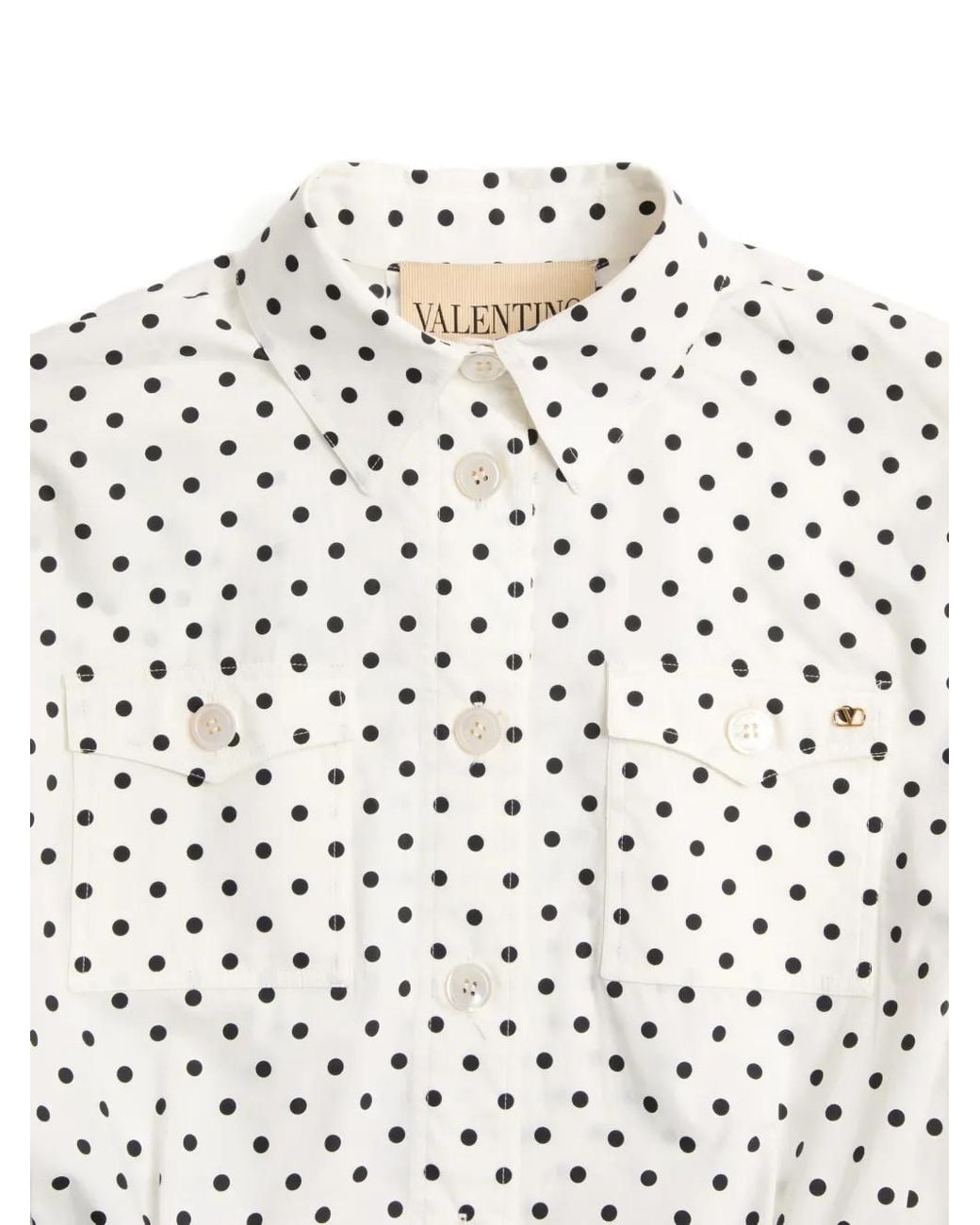 Valentino Garavani White Poplin Plusdepois Print Midi Dress