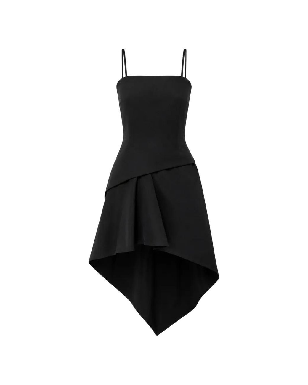 Alexander Wang Black Asymmetric Ruffled Dress
