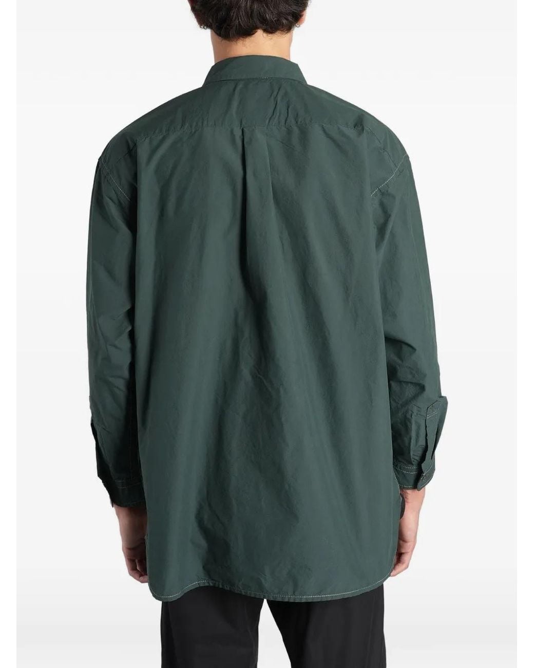 And Wander Green Chemise Cordura À Poche Et Logo Imprimé