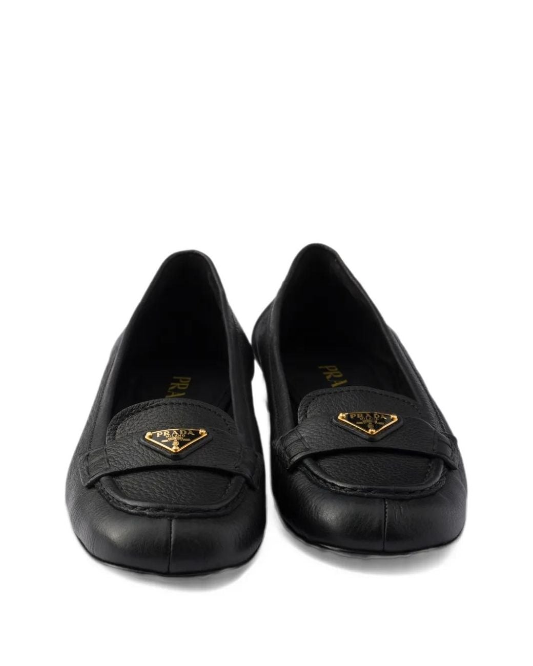Prada Black Leather Loafers