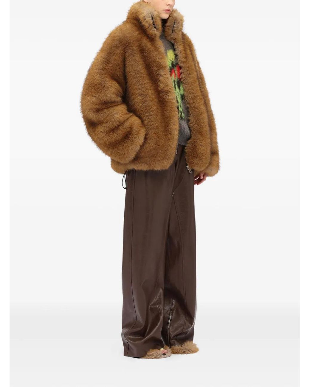 MSGM Brown Long-Sleeve Jacket