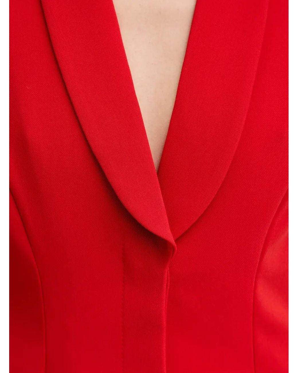 Bardot Red V-Neck Sleeveless Mini Dress