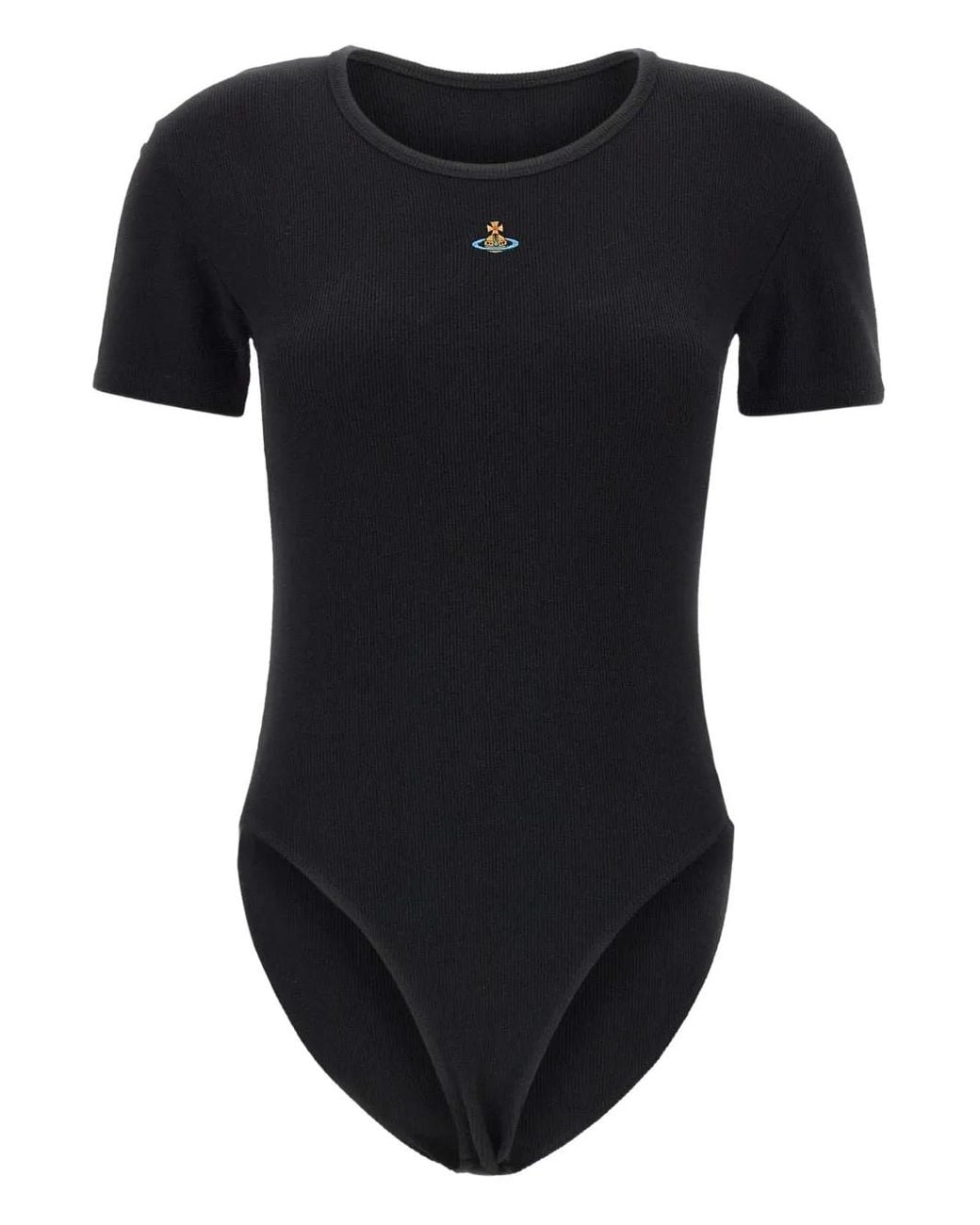 Vivienne Westwood Black Embroidered-Logo T-Shirt