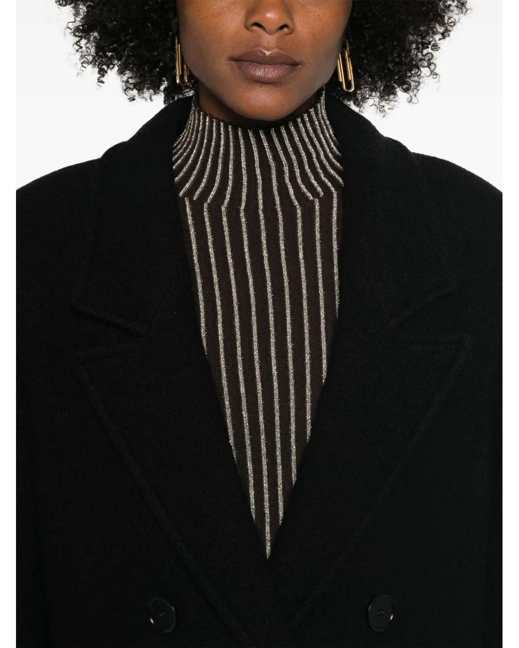 MSGM Wollen Jas in het Black