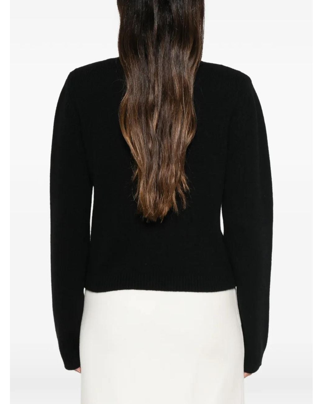 Rohe Black Statement-Shoulder Turtleneck Sweater