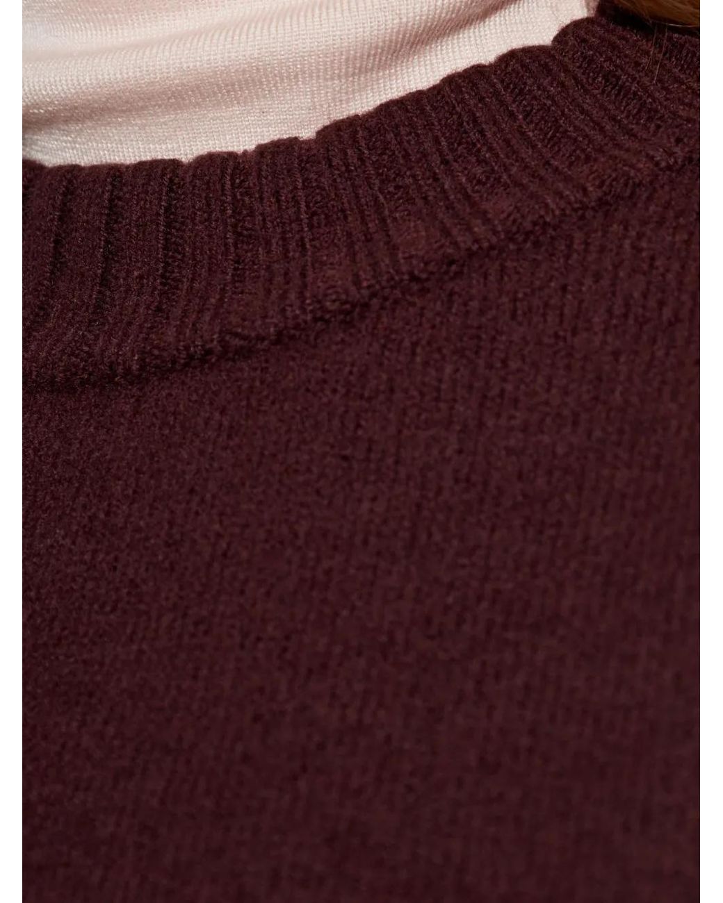 Jersey De Lana Con Cuello Redondo Jil Sander de color Purple