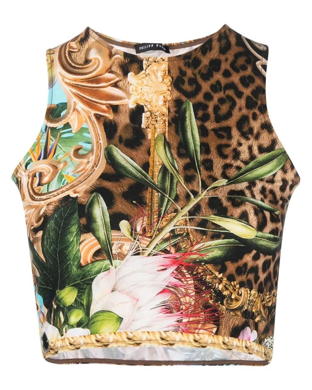 Philipp Plein Cropped Top in het Green