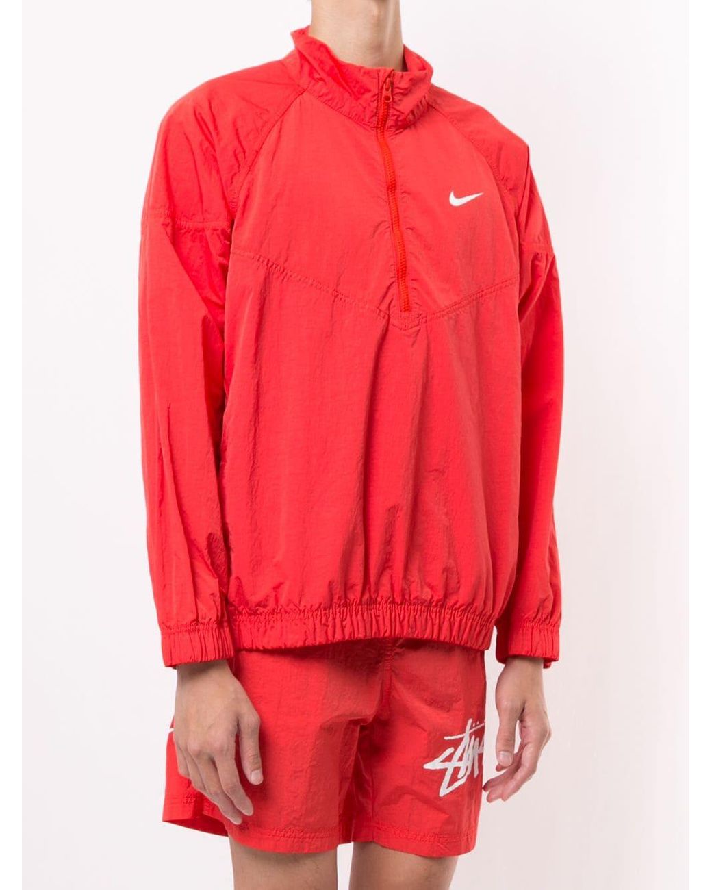 X Stüssy coupe-vent à logo imprimé Nike pour homme en coloris Rouge | Lyst