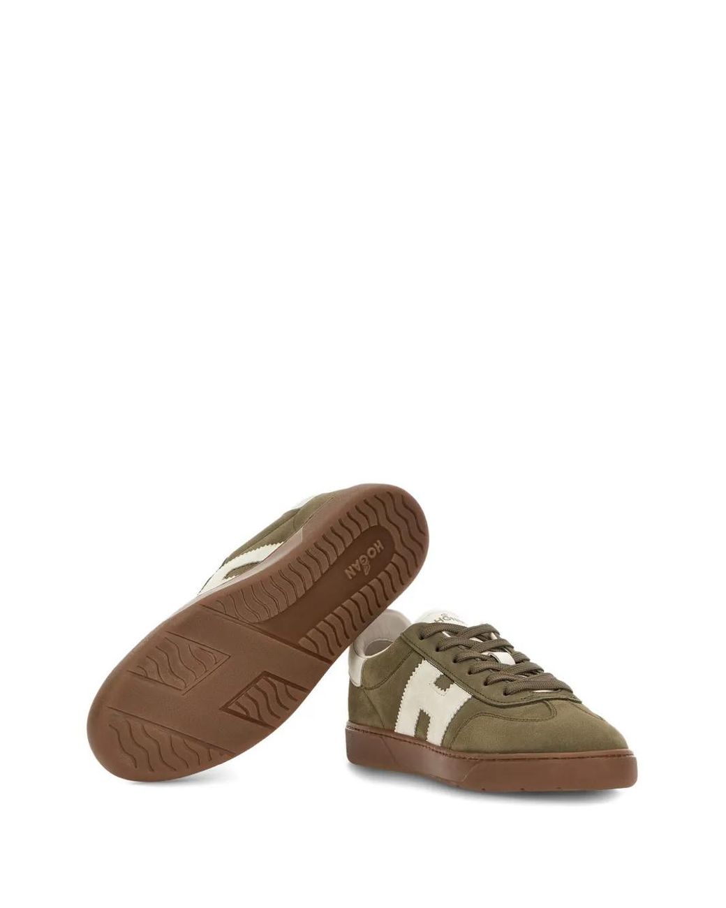 Hogan Brown Moss Leather Sneakers for men