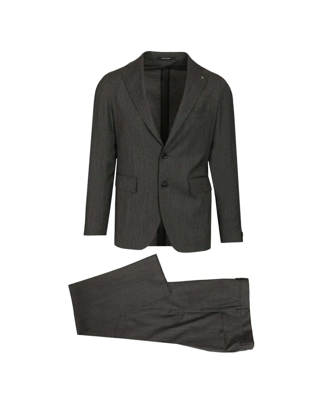 Tagliatore Black Notched-Lapel Single-Breasted Suit for men