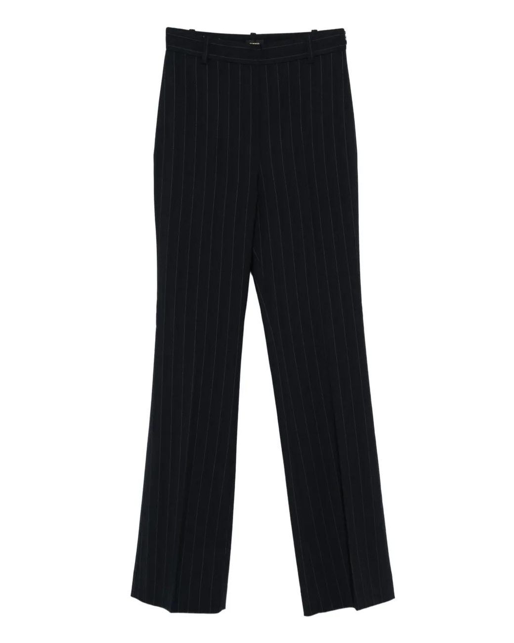 Pinko Blue Pinstriped Straight-Leg Trousers