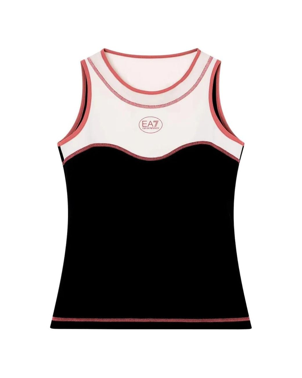 EA7 Black Débardeur Tennis Pro À Logo Imprimé