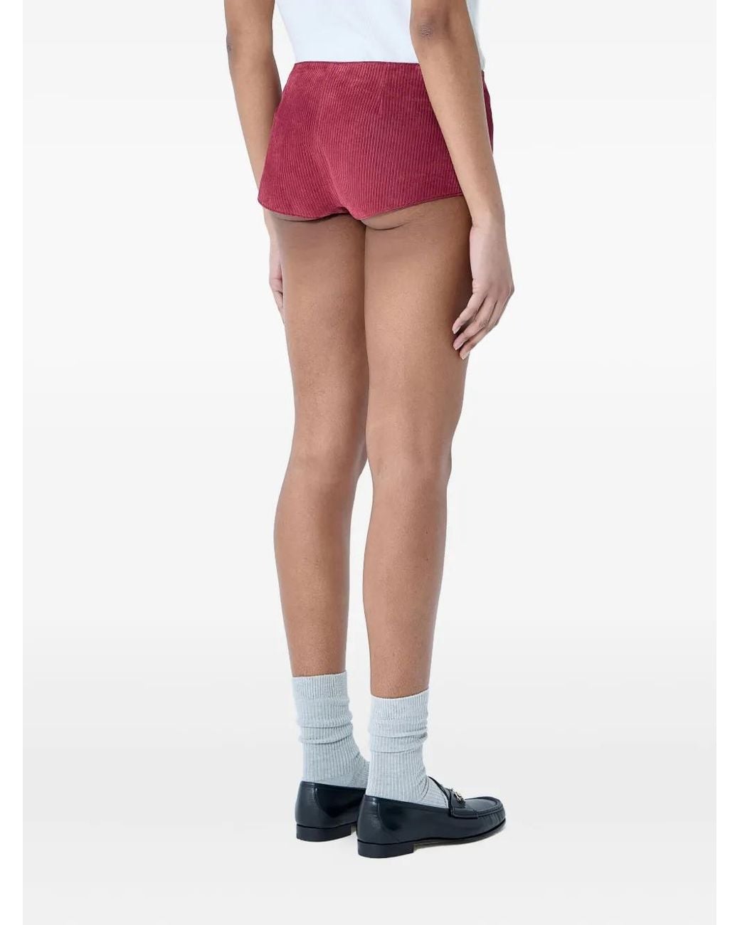 Gucci White Suede Mini Shorts