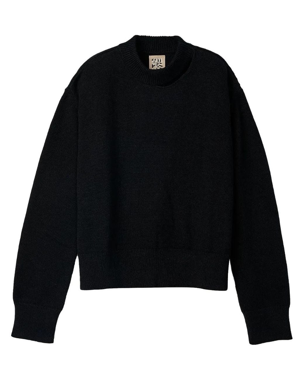 CAMPERLAB Black Distresssed Knit Sweater