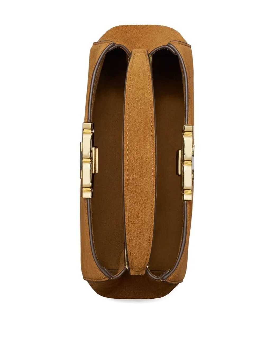 Tory Burch Brown Eleanor Mini Suede Shoulder Bag