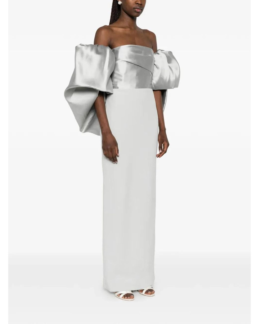 Solace London White Floris Maxi Dress