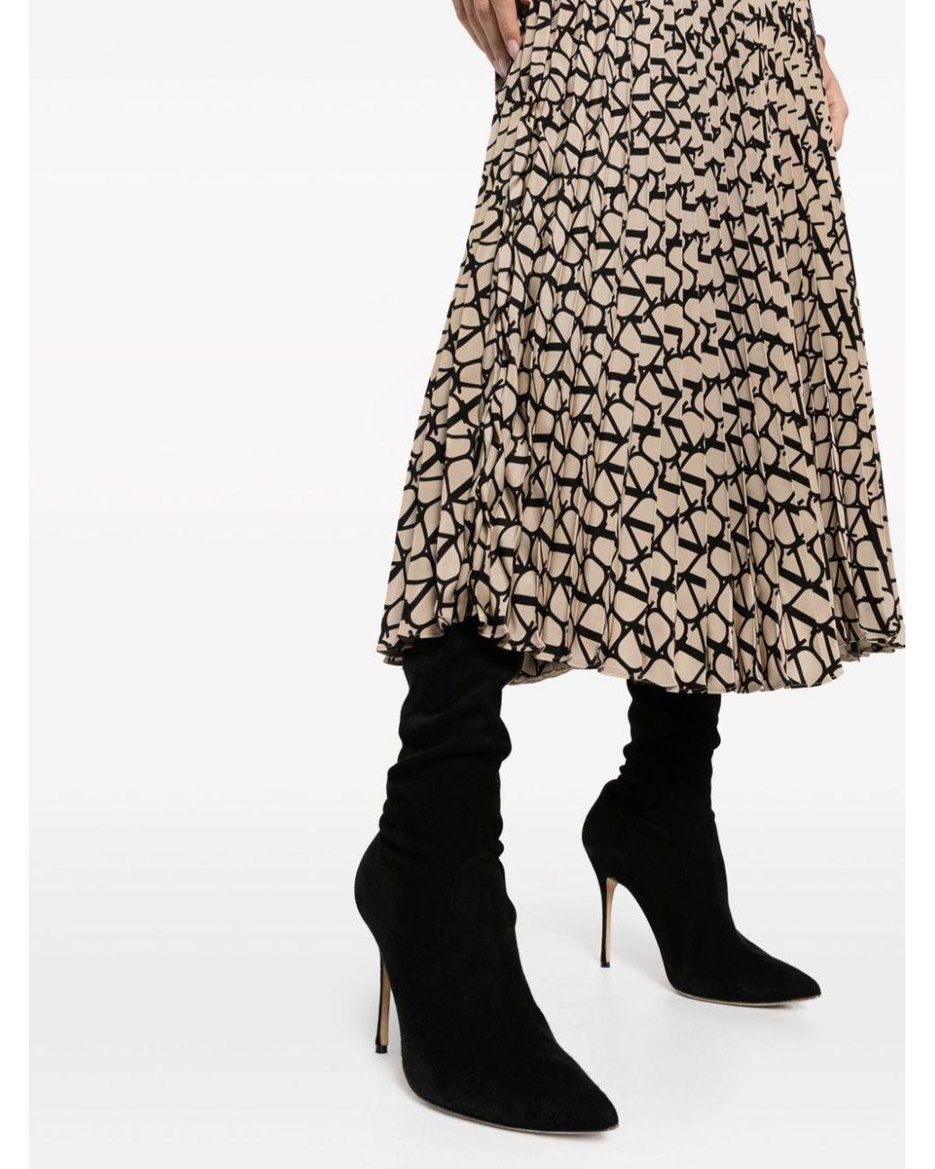 Valentino Toile Iconographe silk dress - Neutrals