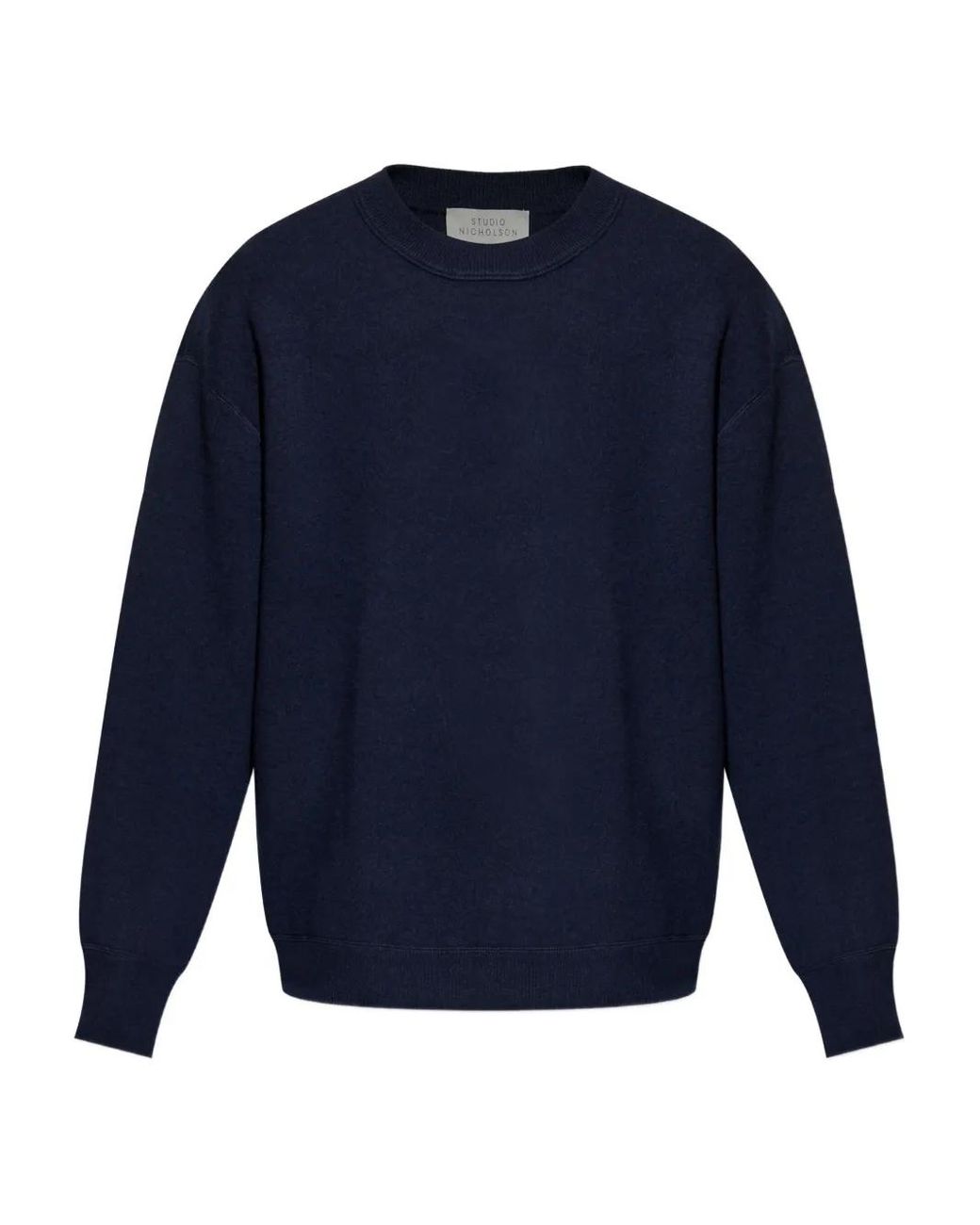 Studio Nicholson Moray Trui Van Wolblend in het Blue voor heren