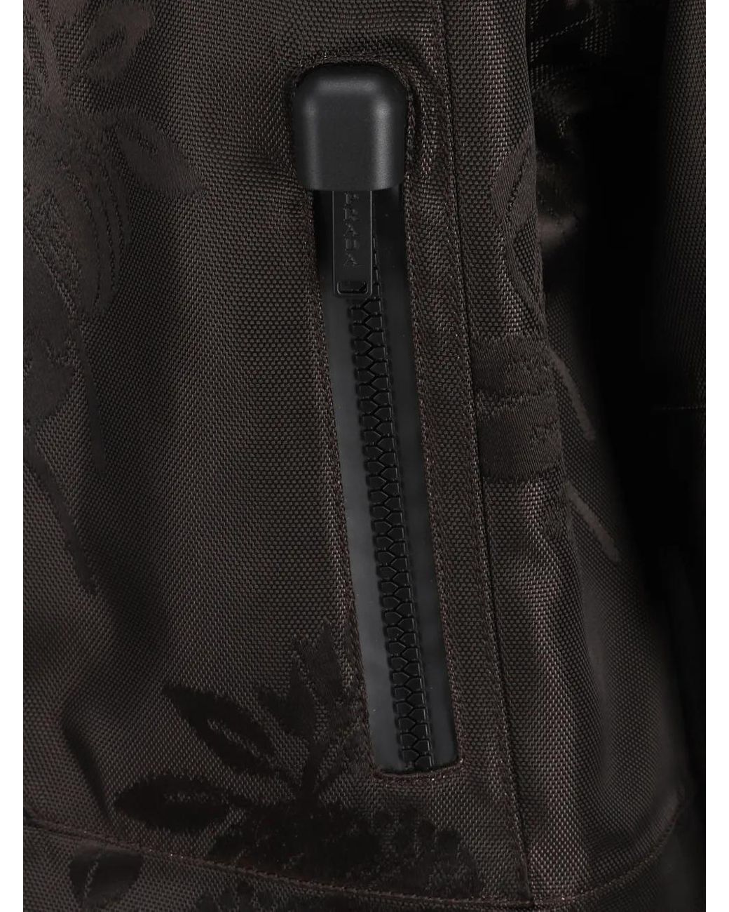 Prada Black Patterned Jacquard Padded Down Jacket