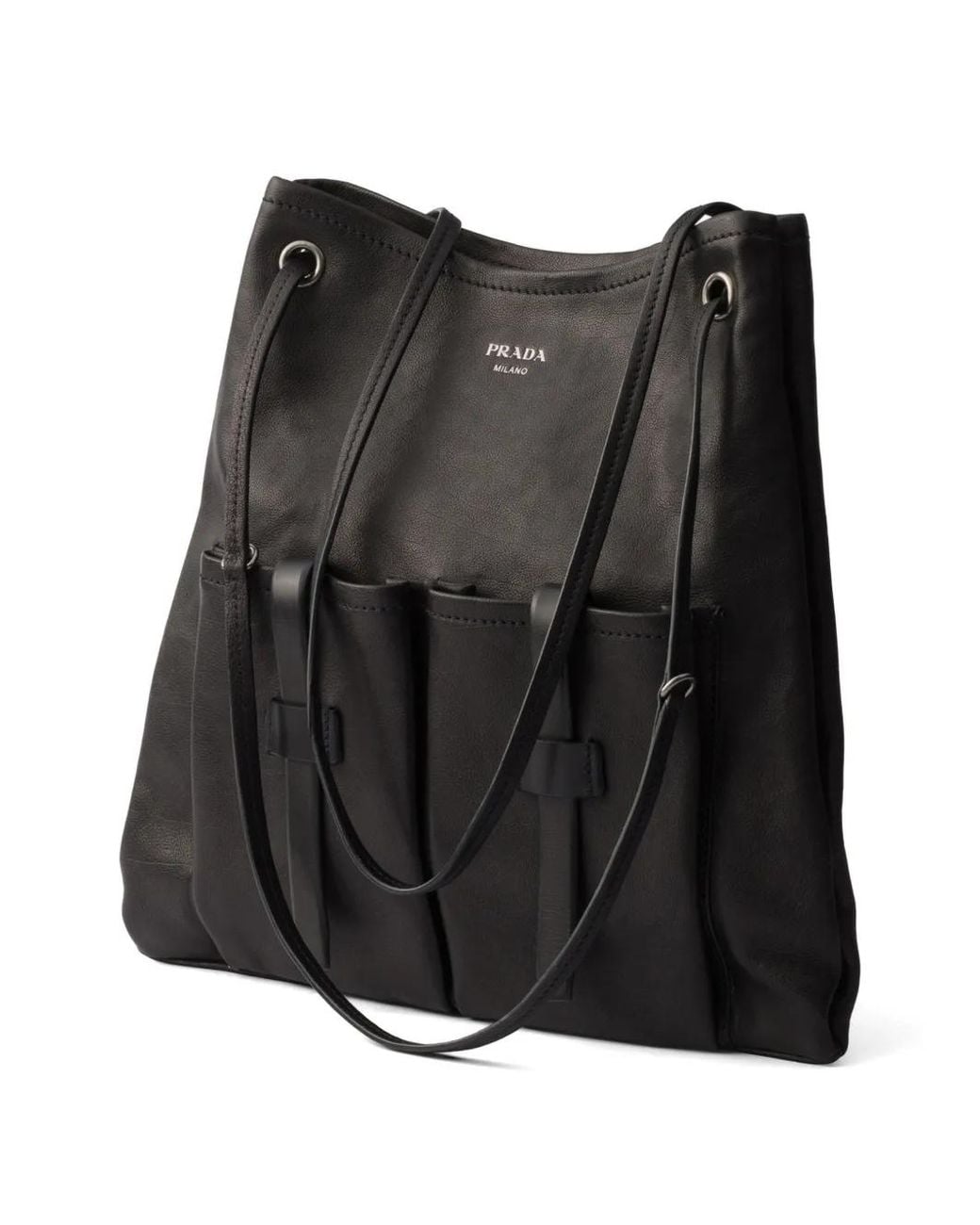 Prada Black Route Large Leather Bag
