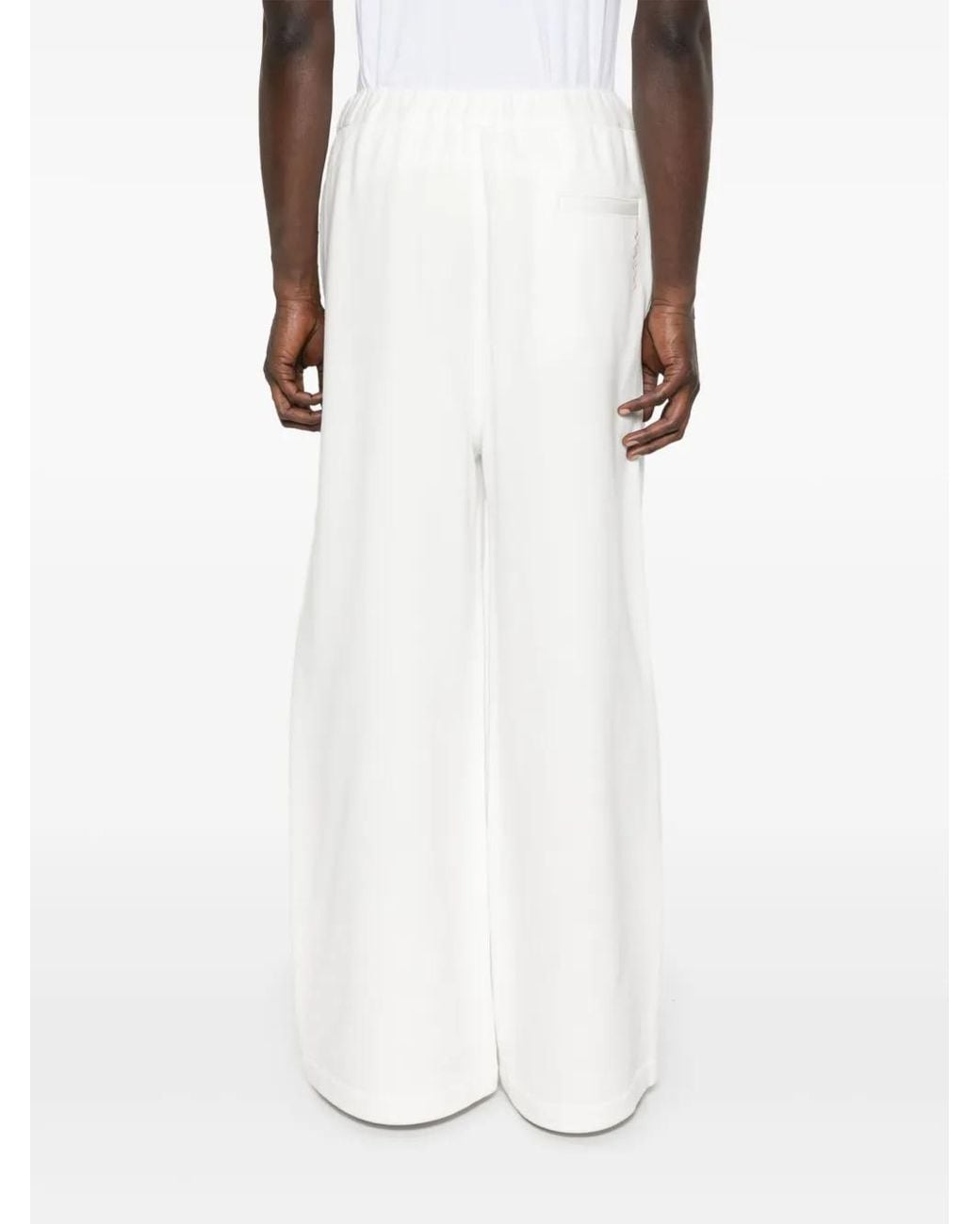 Marni White Jersey Track Pants for men