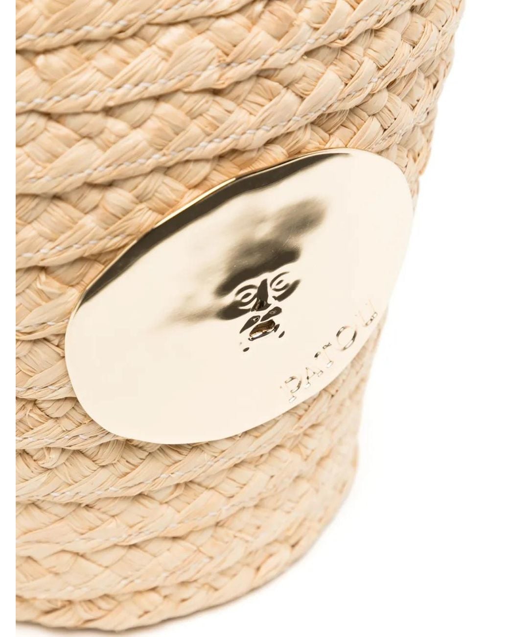 Patou Metallic Raffia Bag