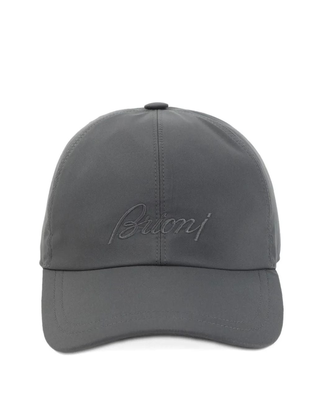 Brioni Gray Nylon Baseball Cap for men